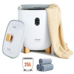 VEVOR Sèche Serviettes 25 L, Chauffe Serviettes avec Écran LED et Colonnes Chauffantes Inférieures, Seau Chauffe Serviettes Intelligent avec Minuterie Réglable Arrêt Auto, pour Couvertures Peignoirs