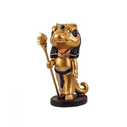 Figuur Sobek kinderen Egyptische god van hars, handbeschilderd, 6 x 3 x 15 cm