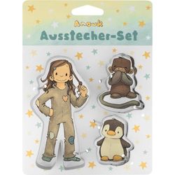 Sheepworld Anouk 73953 Lot d'emporte-pièces Anouk, Affi et Pingouin, recette au dos | Cadeau pour enfants, garçons, filles, Noël, anniversaire | 73953