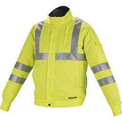 MAKITA DFJ214ZL Chaqueta, 18 V, Florescent Yellow, Large/sin baterías, sin cargador