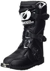 O'NEAL | Motocross stövlar | Barn | Motocross Enduro | Integrerat tåskydd, bärkomfort tack vare luftnät, lätt justerbara spännen | Rider Youth Boot | Svart | Storlek 12/31