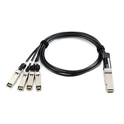 Cablecc QSFP + 40G bis 4 SFP + Passives Kupfer-DAC-Kabel mit Direktanschluss für Cisco H3C TP-LINK ZTE RIGOAL