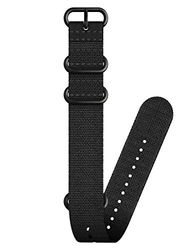 Suunto Dive D5 Zulu Cinturino Textile di Ricambio, 24 mm, L, Nero