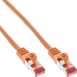 InLine 76433O patchkabel, S/FTP (PiMf), Cat.6, 250MHz, PVC, koper, oranje, 0,3m