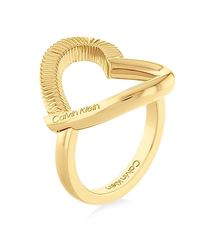 Calvin Klein MINIMALISTIC HEARTS Collection Ring voor dames, geel goud - 35000438C