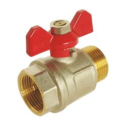SOMATHERM FOR YOU - Válvula de esfera - / fêmea 20/27 homem - borboleta alavanca de comando - fluxo ideal com passo total