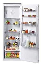 Candy CM4S518EW - Réfrigérateur 1 Porte 178 cm Avec Freezer - Intégrable À Glissière - 286l (253 + 33) - Froid Statique - 39 dB - 6 Clayettes - Eclairage LED - Porte Réversible
