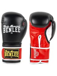 Benlee Rocky Marciano Leather Boxing Glove Sugar Deluxe luvas de boxe, unissexo, preto/vermelho, 10
