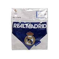 Real Madrid CF Bandana voor huisdieren, hond en kat, eenheidsmaat, verstelbaar en geknoopt, blauw, officieel product (CyP Brands)