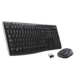 Logitech MK270 Combo Tastiera e Mouse Wireless per Windows, Layout ‎Olandese-Belga AZERTY - Nero