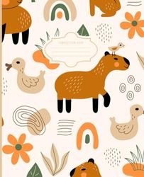 Wide Ruled Lined Notebook - Everyday Journal - 110 Pages - 7.5x9.25 - Capybara