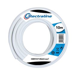 Electraline 20607085J Couronne de câble H05VV-F pour rallonge 10 m section 3G2,5 mm²