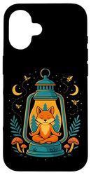 Meditating Fox Lantern Forest Nature Art Case for iPhone 16