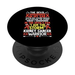 Apoyo al cáncer de riñón susurrado en mi oído Soy la tormenta PopSockets PopGrip Adhesivo