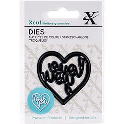 Xcut Alphabet-Dies - Alice afstandshulse/snij-detailsjabloon, metaal, zwart, 0,1 x 5 x 4 cm