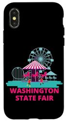 Coque pour iPhone X/XS Washington State Fair Rollercoaster Grande roue Amusement