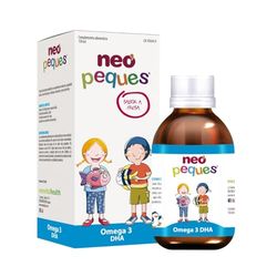 Neo Peques Omega 3 DHA - Sirop pour Enfants à Partir de 6 Mois - 150 ml - Ingrédients 100% Naturels - avec Vitamines Essentielles pour la Concentration - Goût Fraise