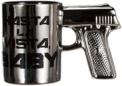 Silvermugg med pistolgrepp/Mått : 15,5x8x10,4 cm