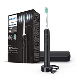 Philips Sonicare Serie 3100 Spazzolino Elettrico Sonico, Con Sensore Di Pressione E Promemoria Di Sostituzione Testina Brushsync, Nero (Modello Hx3673/14), ‎7.59 x 11.2 x 13 cm 263 grammi