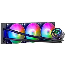 Mars Gaming MLONE360, Refroidissement Liquide CPU, TDP 550W, Miroir Infini, 3x Ventilateurs FRGB Silencieux, Multisocket Universel, Noir