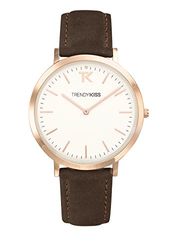 Trendy Kiss TR10089-01 - Orologio da polso Da Donna, Pelle, colore: Marrone Scuro