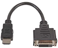 Pro Signal PSG91601 HDMI Male to DVI-D Female Lead, 0.2 m, Black