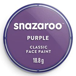 Snazaroo 1118888 Kinderschmink, huidvriendelijke hypoallergene gezichtsmake-up op waterbasis, vrij van parabenen - 18ml Doosje, Purple