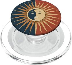 Sol Luna Retro Sunrise 70s 60s PopSockets PopGrip para MagSafe