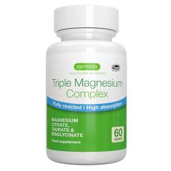 Complexe Triple de Magnésium à Haute Absorption, Bisglycinate, Citrate & Taurate, Sans Additifs Indésirables & Vegan, Magnésium Chélaté & Entièrement Réagi, 30 portions – par Igennus
