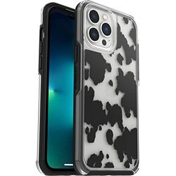 OtterBox Symmetry skal för iPhone 13 Pro Max/iPhone 12 Pro Max, stöttåligt, fallsäkert, skyddande tunt skal, testad till militärstandard x3, Cow Print