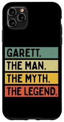 Carcasa para iPhone 11 Pro Max Garett The Man The Myth The Legend - Cita personalizada divertida