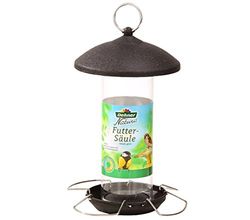 Dehner Natura Colonne de Nourriture pour Oiseaux Sauvages Grand Format env. 31 x 16 x 16 cm, métal, Noir