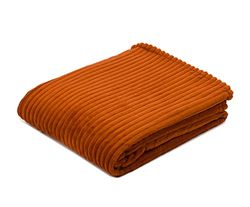 Gözze - Couverture douillette, aspect Velours côtelé fin, 1040g/pièce, 150 x 200 cm - Cannelle