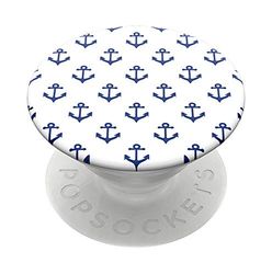 Popsockets PopGrip - Soporte y Agarre para Teléfonos Móviles y Tabletas con un Top Intercambiable - Anchors Away White