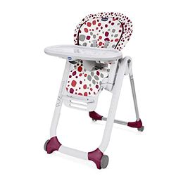 Chicco Polly Progres5 Cadeira evolutiva, de rede a elevador, 4 rodas, de 0 a 3 anos, vermelho