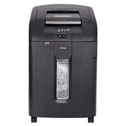 Rexel Auto+ 600M 2104500A Auto Feed 600 Sheet Micro Cut Shredder for Departmental Use (Up to 20 Users), 80 Litre Bin, Includes Shredder Oil, Black