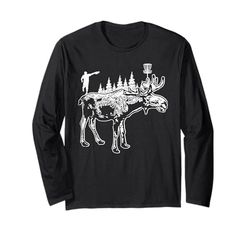 Disco Golf Regalo Alce Caccia Regalo Gioco Hunter Golfer Golf Maglia a Manica