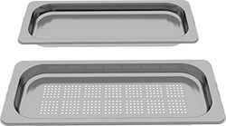 NEFF Z1650DU0, 2 contenitori per vapore (forati, non forati), taglia M, acciaio inox 35 x 454 x 187 mm, Made in Germany