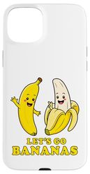 Disfraz divertido de plátano para niños, diseño de plátanos Let's Go Carcasa para iPhone 15 Plus