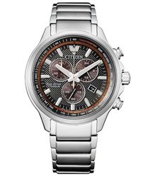 Citizen Herenhorloge, chronograaf Eco-Drive, titanium, Zwart, Armband