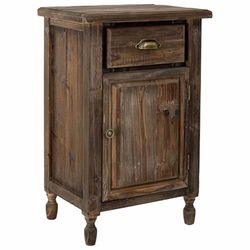 Aparador de madera con 2 puertas y 2 cajones, marrón