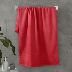 Catherine Lansfield Asciugamano da bagno Zero Twist in cotone, rosso