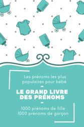 Le grand livre des prénoms - Les prénoms les plus populaires pour bébé - 1000 prénoms de fille - 1000 prénoms de garçon