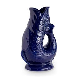 Wade Fish Jug, Earthenware, Iconic UK Heritage, Made in Stoke-on-Trent, 0.6L, Cobalt Blue