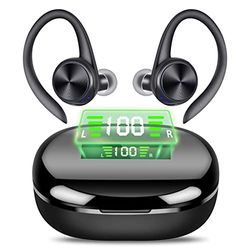 Brother International Corporat Bluetooth-hoofdtelefoon, draadloze in-ear hoofdtelefoon, met microfoon, Bluetooth hoofdtelefoon, sport, hifi-stereogeluid, USB-C Quick Charge, Noise Cancelling, IPX7