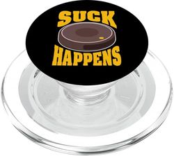 Suck Happens Robot Vacuum Humor Design PopSockets PopGrip for MagSafe