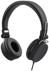 STREETZ HL-W200 On Ear auricolare cablato stereo, nero pieghevole, telecomando, auricolare