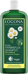 logona Natural maquilhagem cor reflexo champô cabelo loiro de camomila ecológico, borda de proteção para naturais londes/, especialidades de cor intensivität, com bio de extratos, 250 ml
