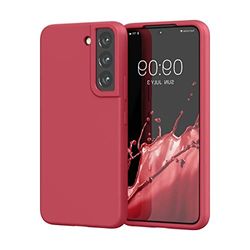 Samsung Galaxy S22 Case, Soft Flexible Silicone Gel Rubber Bumper Case with Anti-Drop Protection for Camera, Slim Shockproof Samsung Galaxy S22 Case, Classic Red