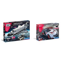 Clementoni 61349 NASA Floating Shuttle, Multicolor, ‎39.6 x 27.8 x 6 cm & 61513 Science Museum Mechanics Hypercar kit for Children and Adults, Ages 8 Years Plus